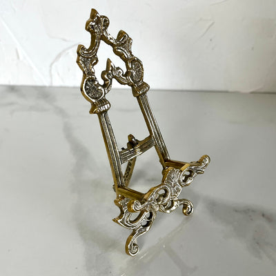 6" Ornate Brass Easel/Stand